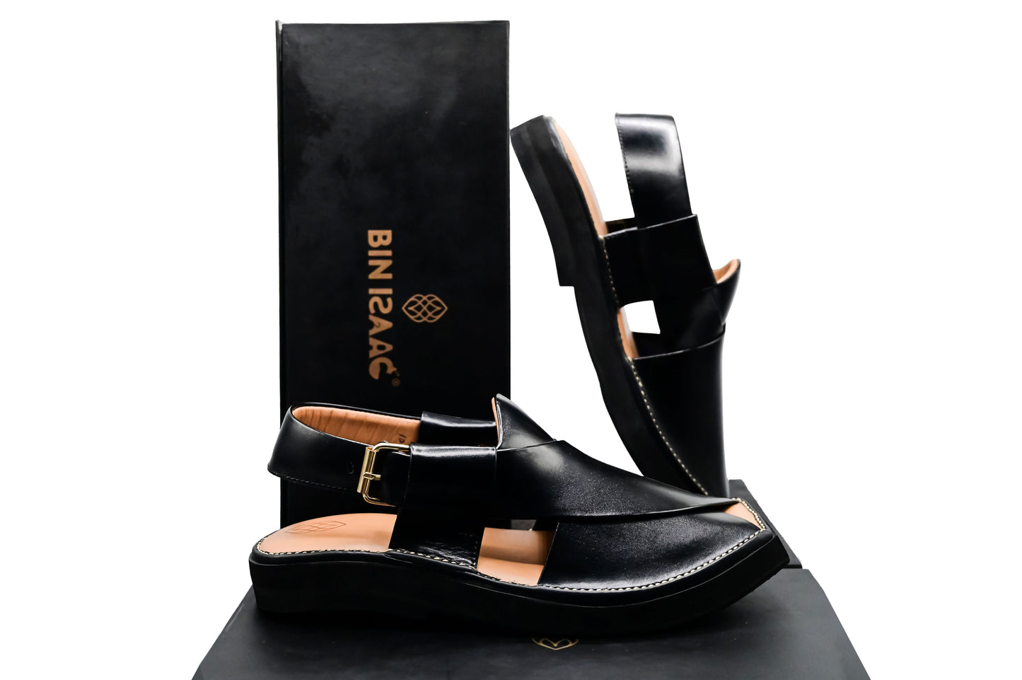 Executive Kaptaan Black Peshawari Chappal