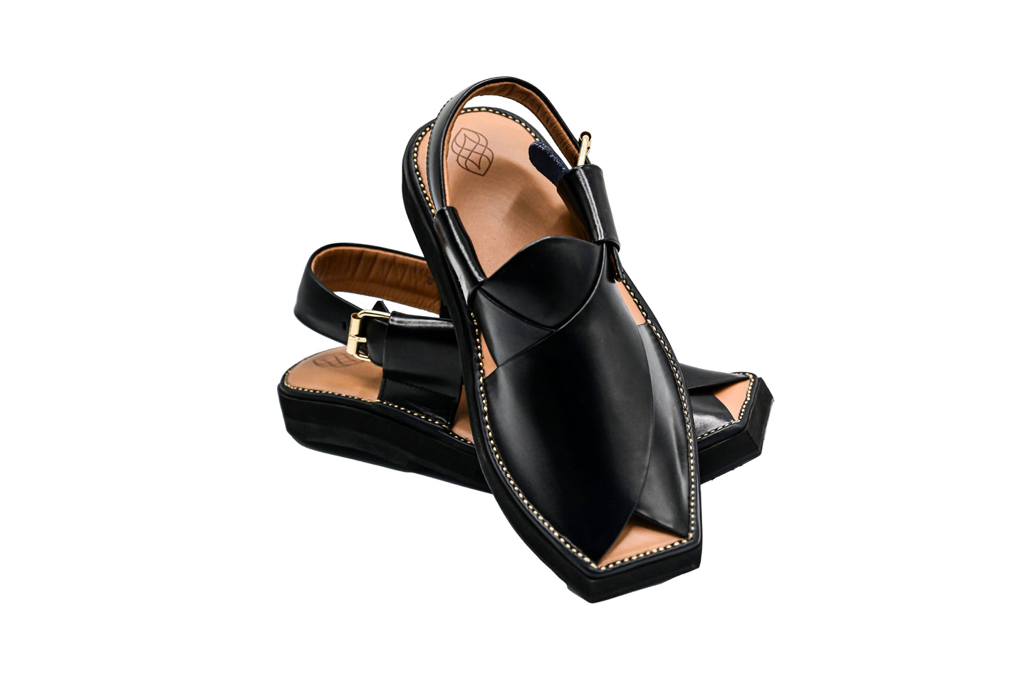 Executive Kaptaan Black Peshawari Chappal