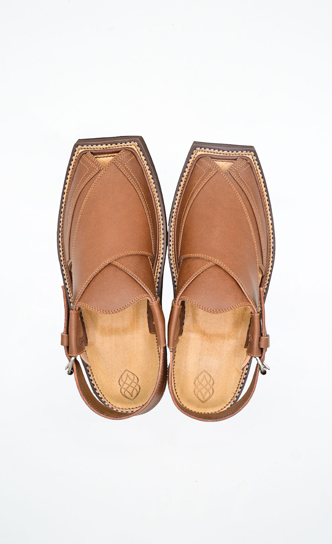 Premium Peshawari Kaptaan Chappal Walnut